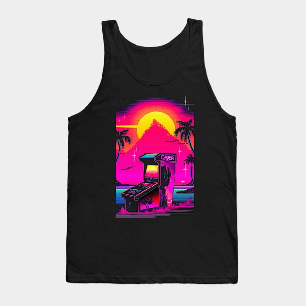 Retrowave Gamer Tank Top by ArtDiggs